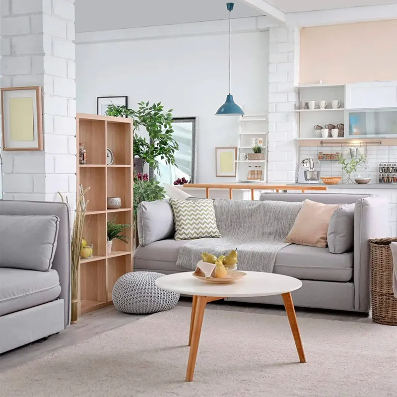 Move-in ready living room and kitchen